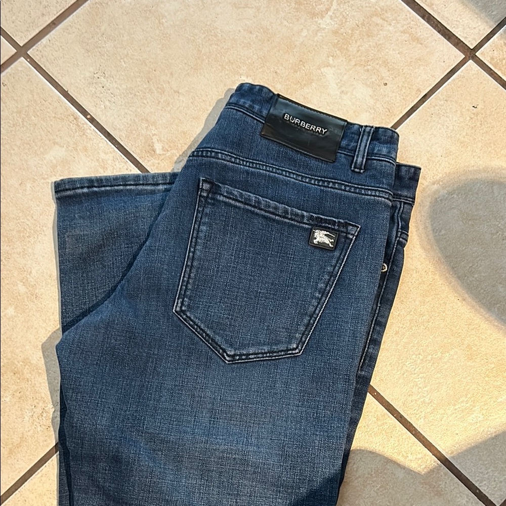 Burberry Blue Slim Jeans with Classic Style